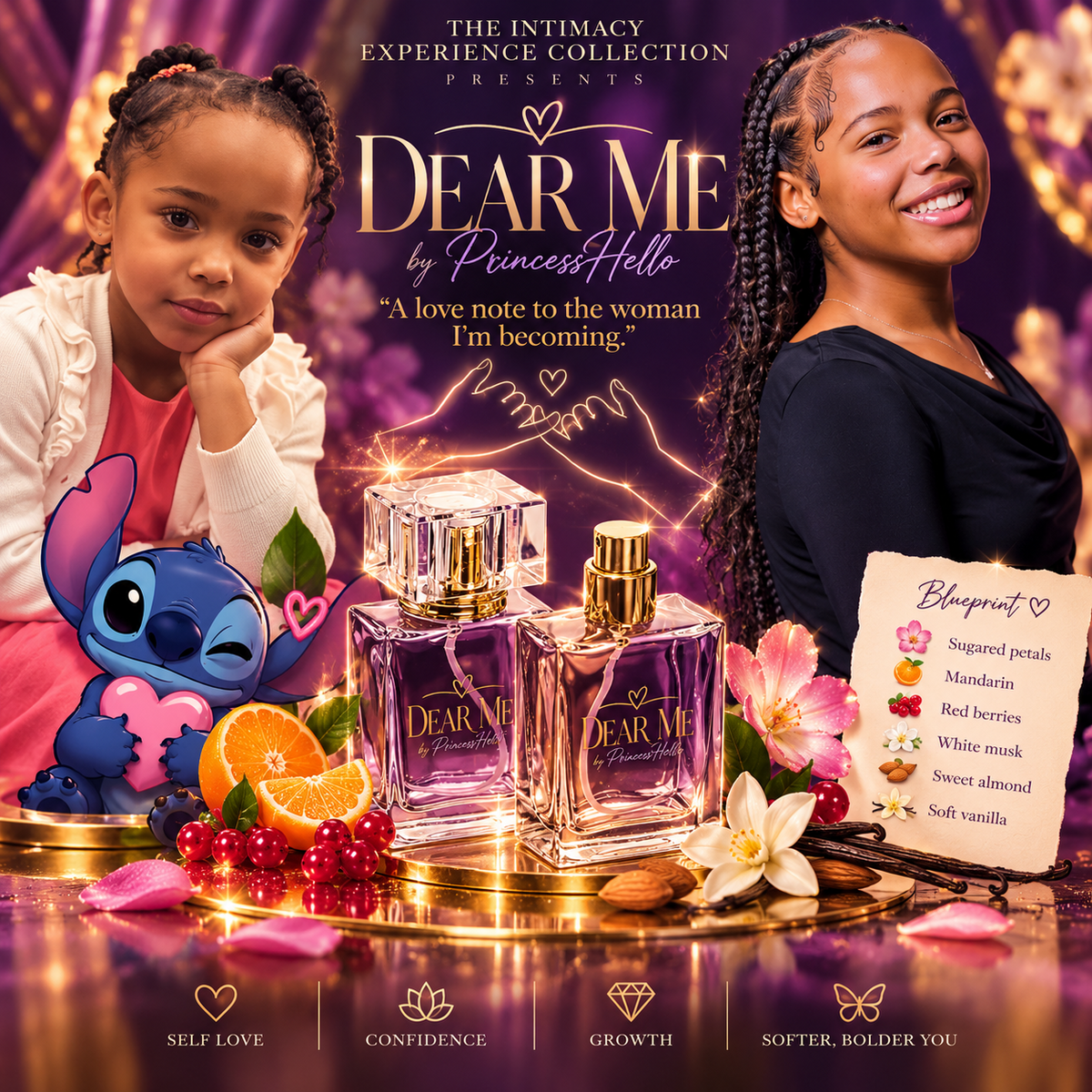 DEAR ME by PrincessHello perfume promotional artwork
